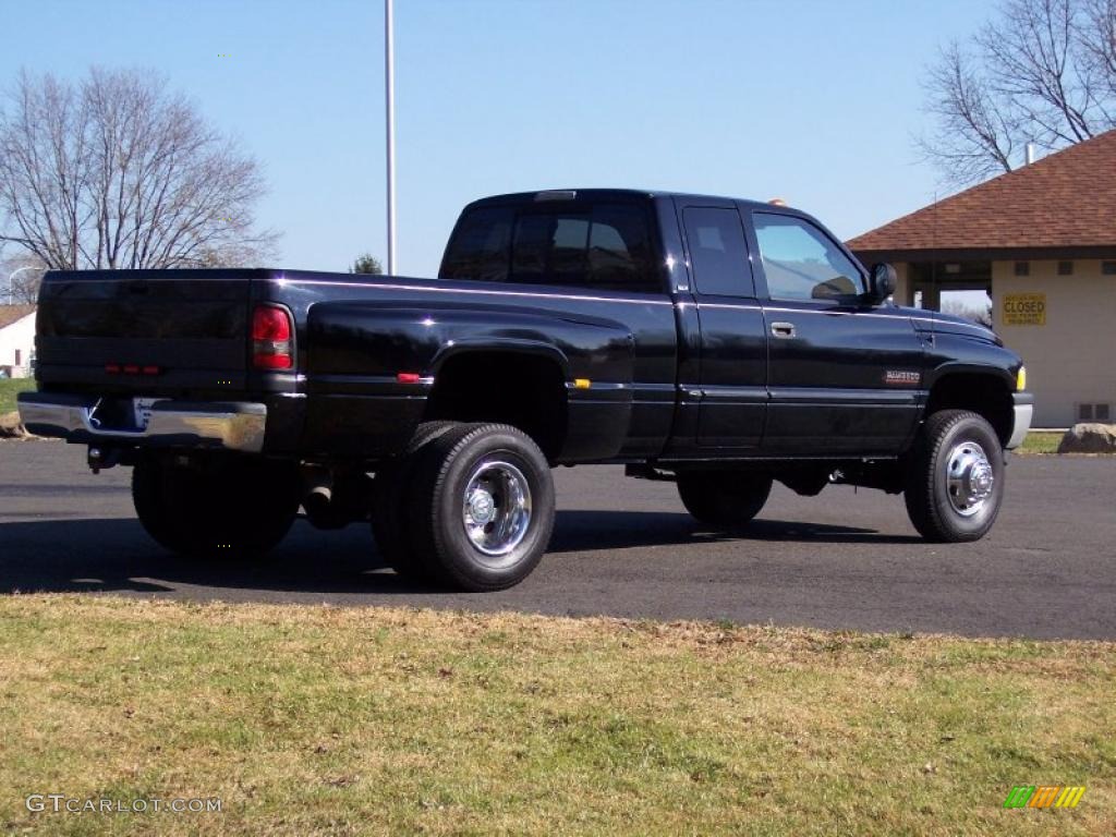 2000 Ram 3500 SLT Extended Cab 4x4 Dually - Black / Mist Gray photo #19