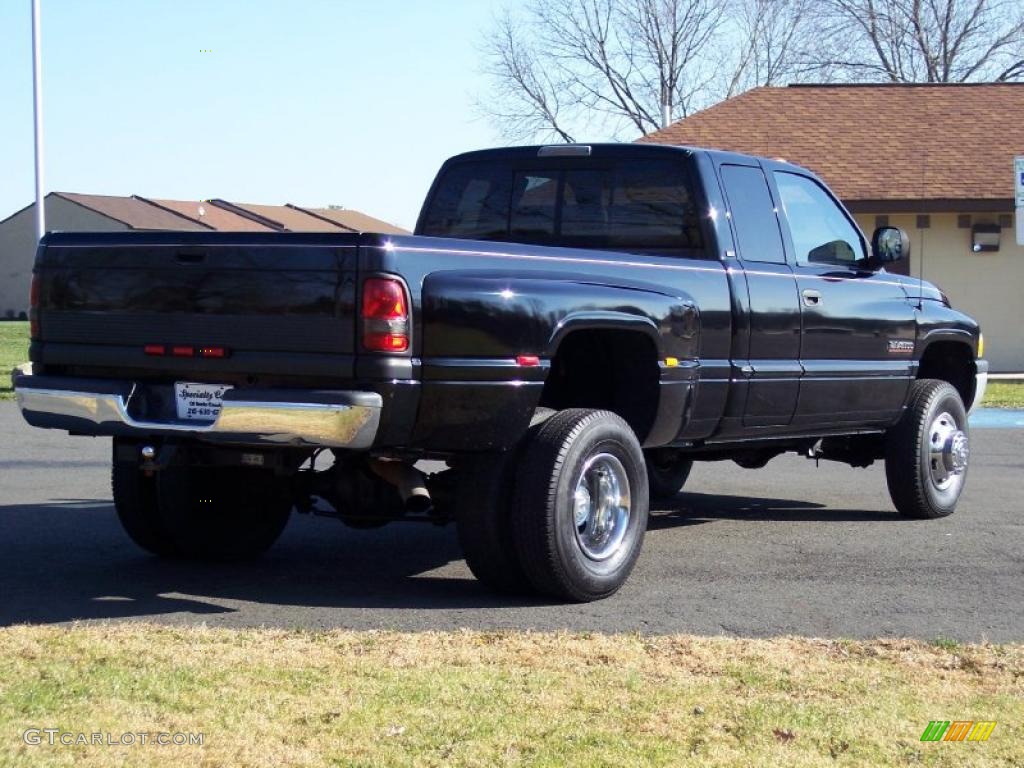 2000 Ram 3500 SLT Extended Cab 4x4 Dually - Black / Mist Gray photo #20