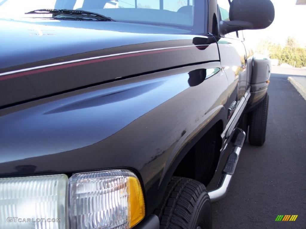 2000 Ram 3500 SLT Extended Cab 4x4 Dually - Black / Mist Gray photo #26