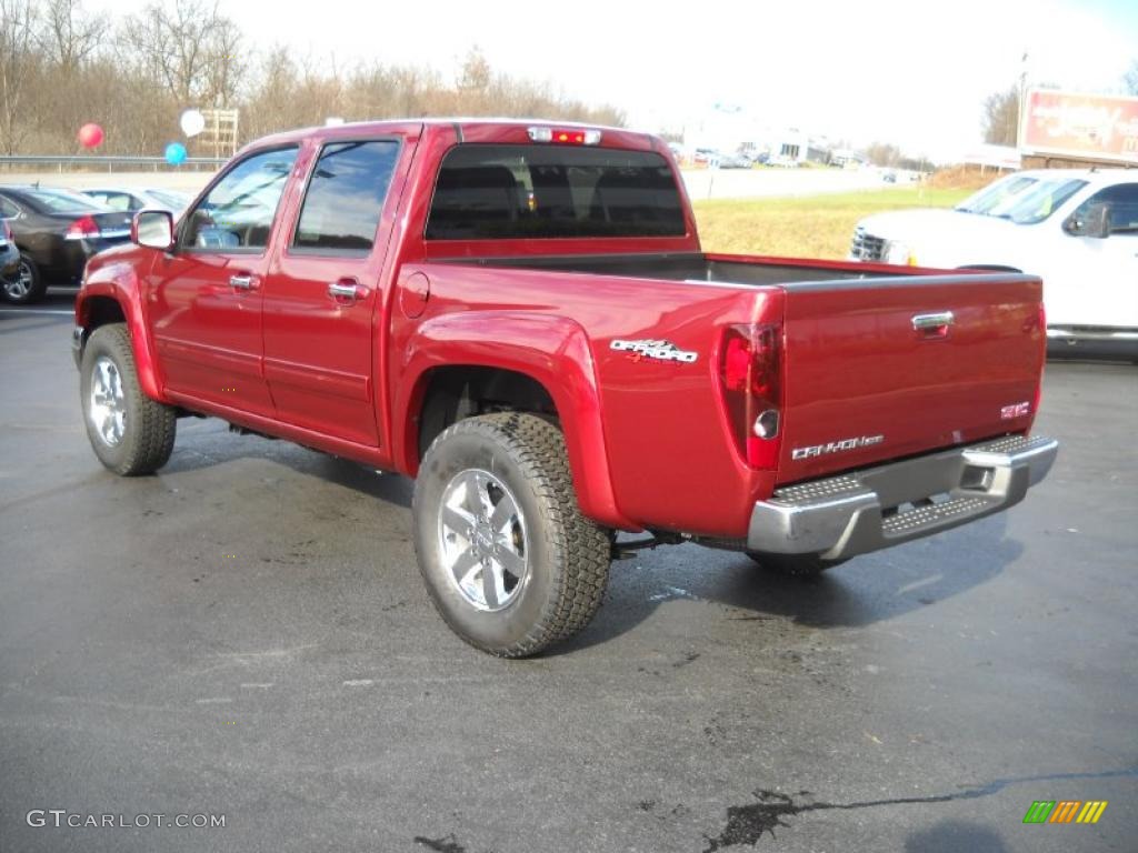 Merlot Jewel Red Metallic 2011 GMC Canyon SLE Crew Cab 4x4 Exterior Photo #40735927