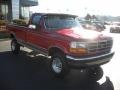1995 Electric Currant Red Pearl Ford F150 XLT Regular Cab 4x4  photo #3