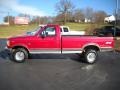 1995 Electric Currant Red Pearl Ford F150 XLT Regular Cab 4x4  photo #8