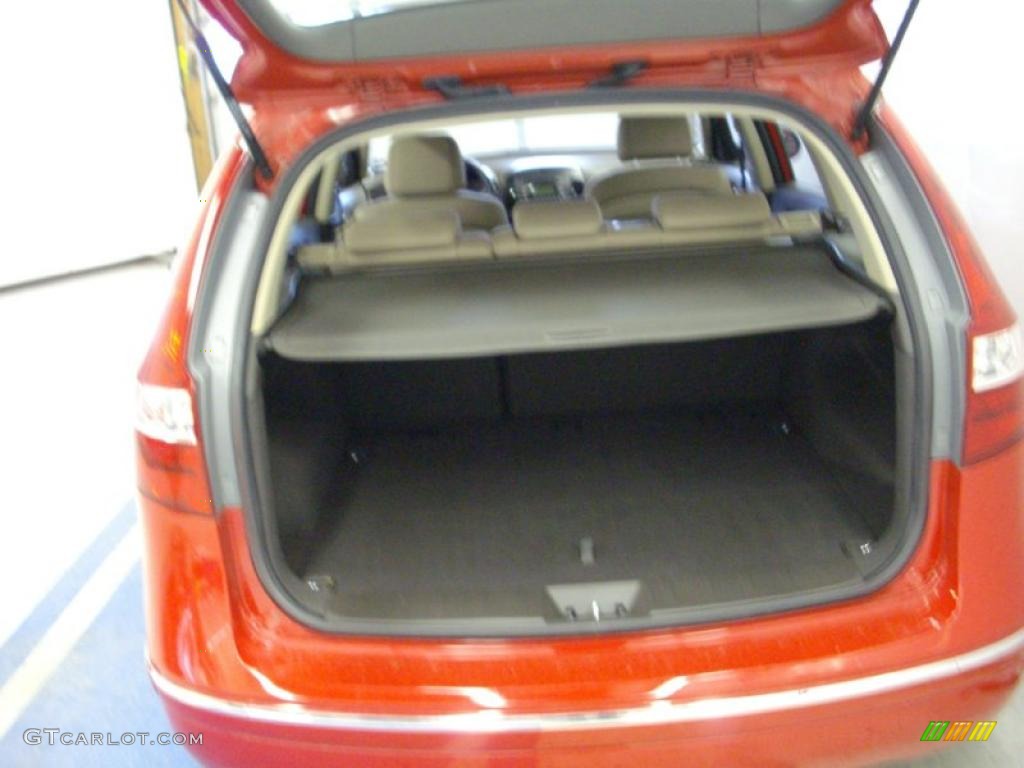 2009 Elantra Touring - Chilipepper Red / Beige photo #5