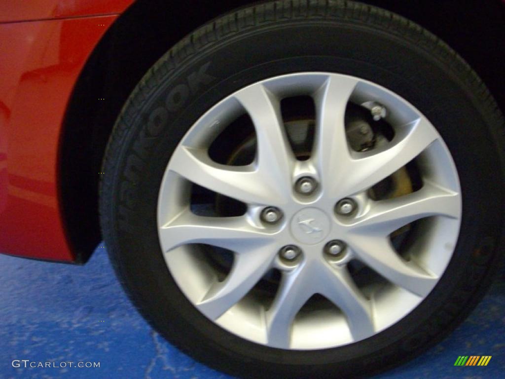 2009 Elantra Touring - Chilipepper Red / Beige photo #6