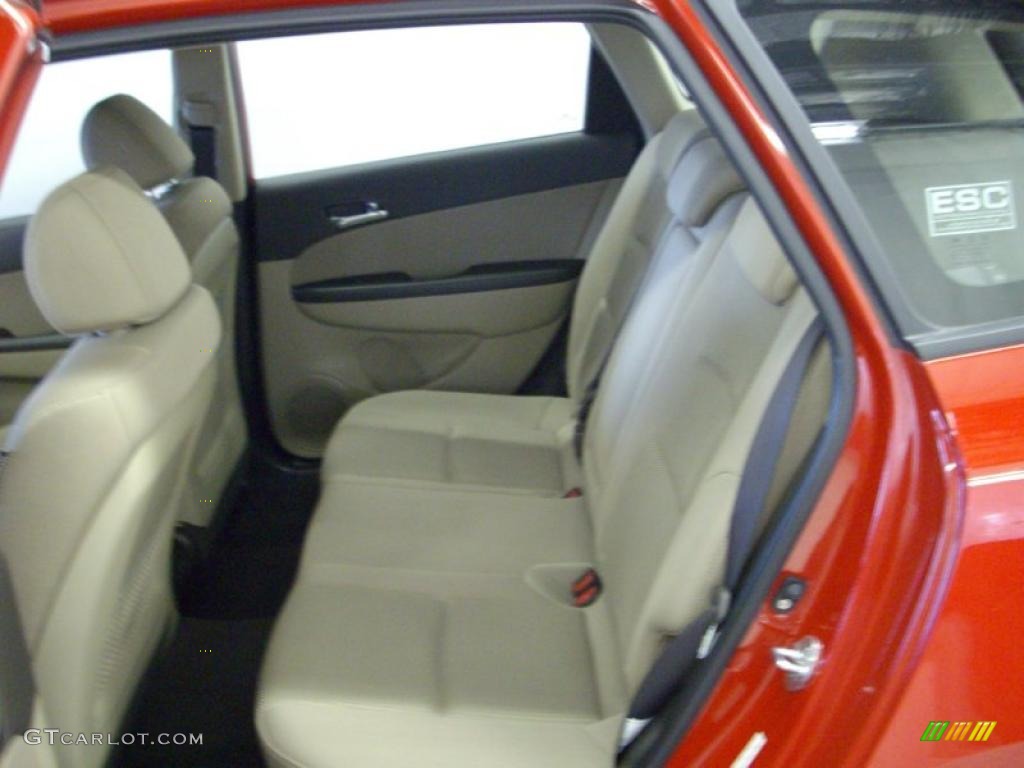 2009 Elantra Touring - Chilipepper Red / Beige photo #8