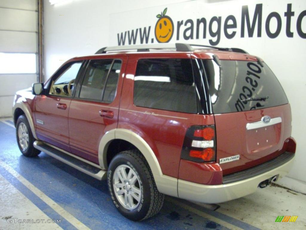 2006 Explorer Eddie Bauer 4x4 - Redfire Metallic / Camel photo #3