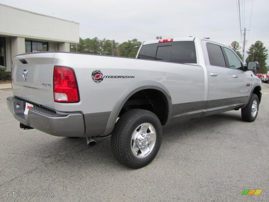 Bright Silver Metallic 2011 Dodge Ram 3500 HD SLT Outdoorsman Crew Cab 4x4 Exterior Photo #40743272