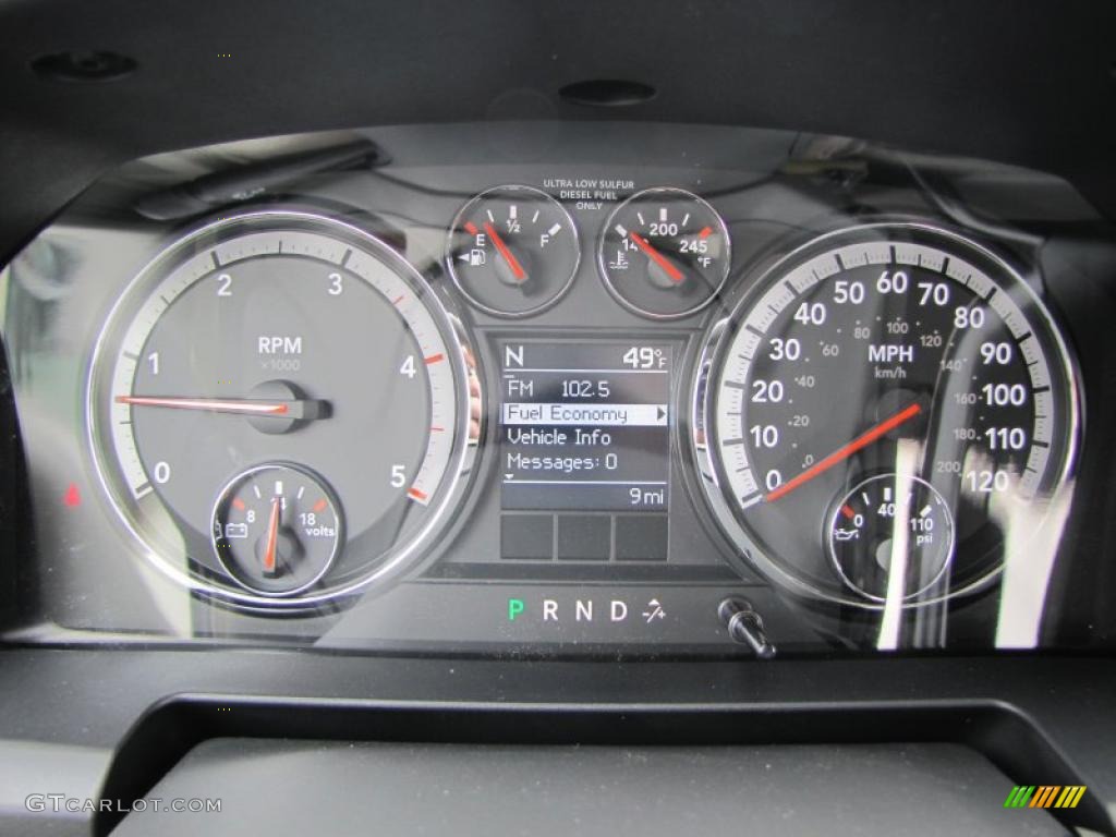 2011 Dodge Ram 3500 HD SLT Outdoorsman Crew Cab 4x4 Gauges Photo #40743460
