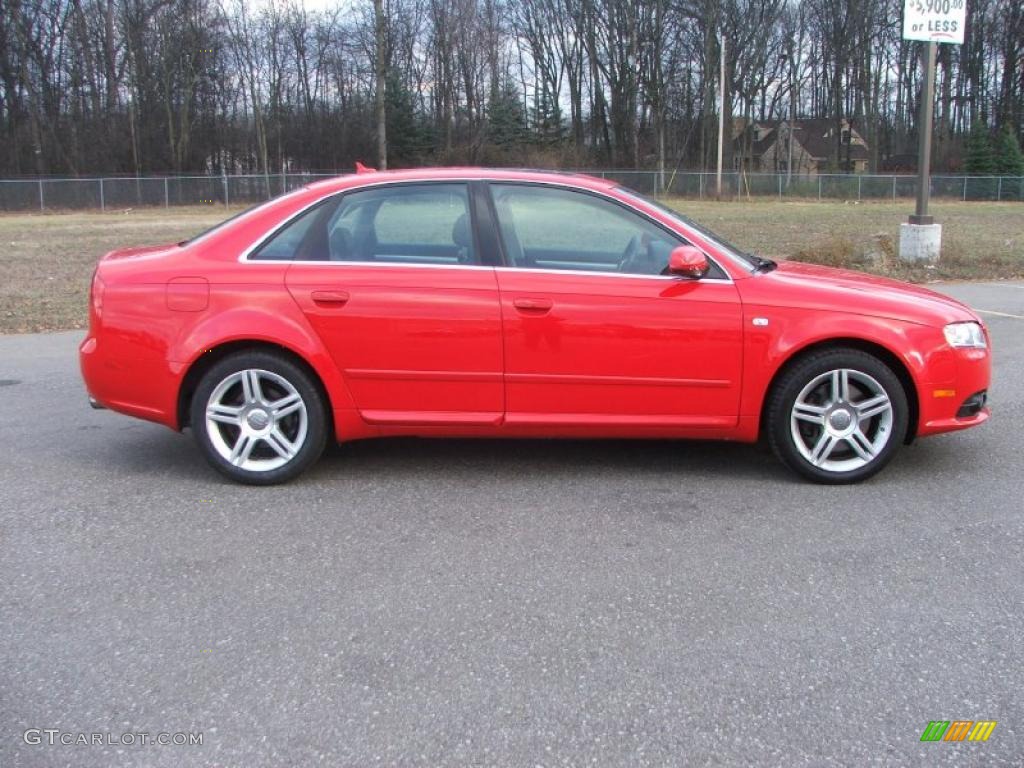 2008 A4 2.0T quattro S-Line Sedan - Brilliant Red / Black photo #7