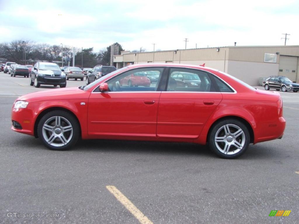 2008 A4 2.0T quattro S-Line Sedan - Brilliant Red / Black photo #8