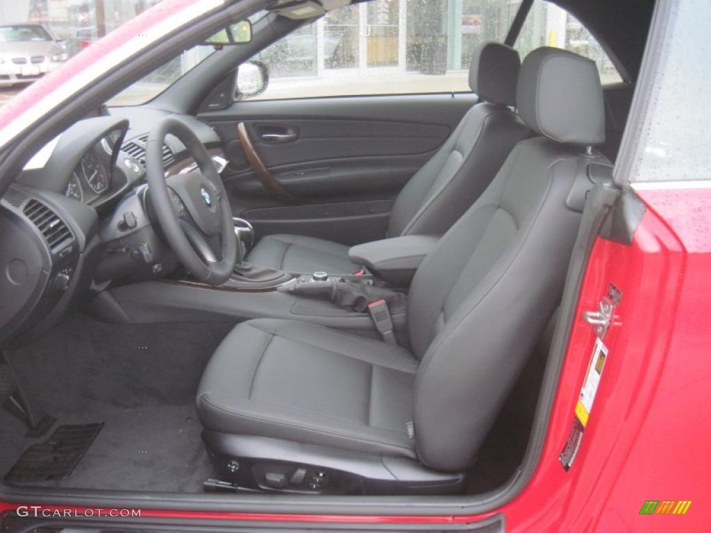 Black Interior 2011 BMW 1 Series 128i Convertible Photo #40744012