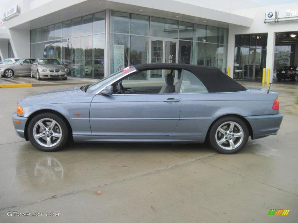 2003 3 Series 325i Convertible - Steel Blue Metallic / Grey photo #3