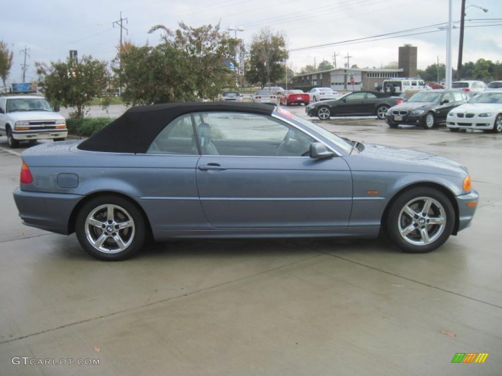 2003 3 Series 325i Convertible - Steel Blue Metallic / Grey photo #4