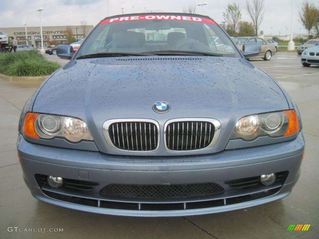 2003 3 Series 325i Convertible - Steel Blue Metallic / Grey photo #5