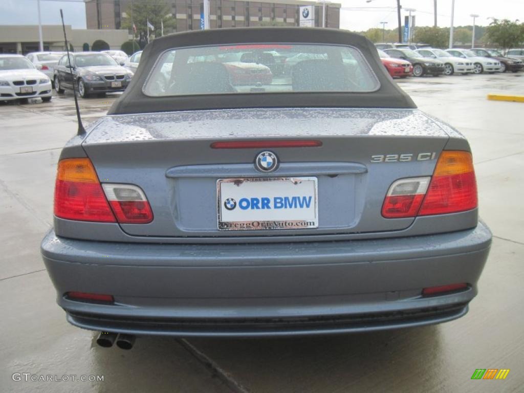 2003 3 Series 325i Convertible - Steel Blue Metallic / Grey photo #6