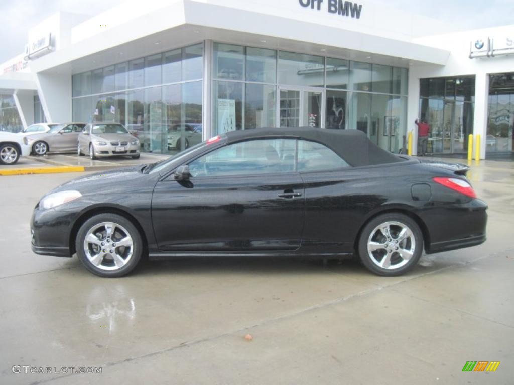 Black 2007 Toyota Solara Sport V6 Convertible Exterior Photo #40744276