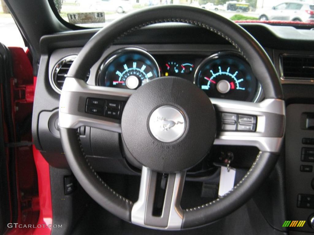 2010 Mustang V6 Coupe - Torch Red / Charcoal Black photo #10