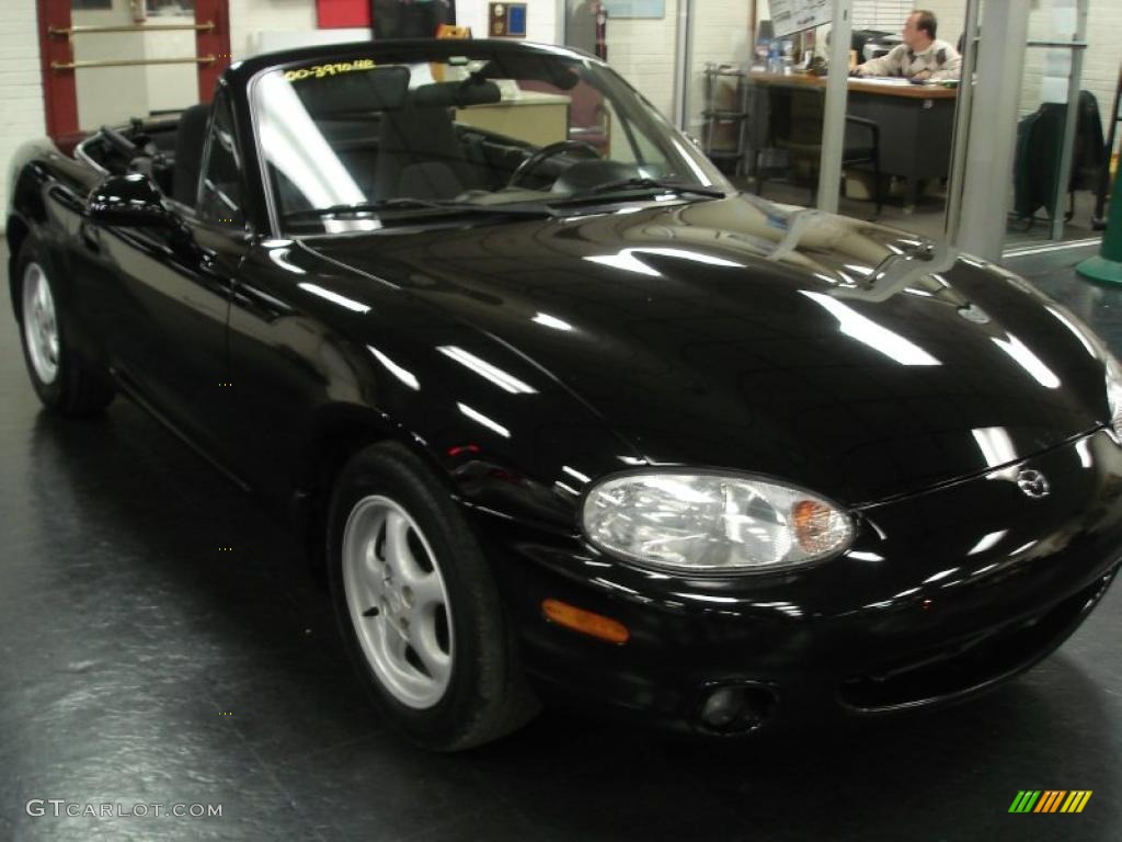 2000 MX-5 Miata Roadster - Brilliant Black Metallic / Black photo #2