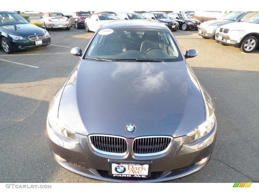 2008 3 Series 328xi Coupe - Sparkling Graphite Metallic / Black photo #13