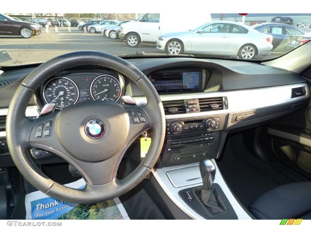 2008 BMW 3 Series 328xi Coupe Black Dashboard Photo #40749718