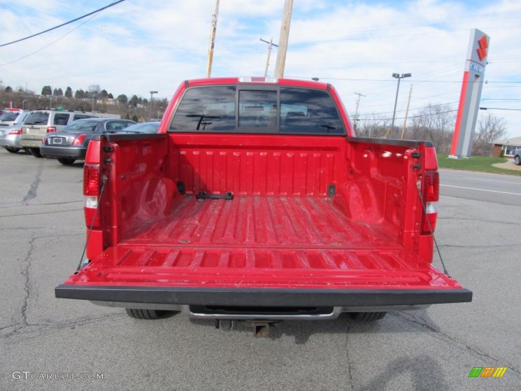 2005 F150 XLT SuperCrew 4x4 - Bright Red / Medium Flint/Dark Flint Grey photo #5