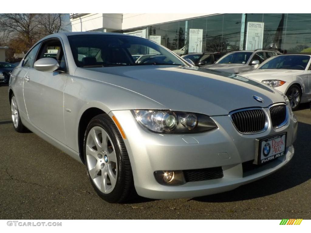 2008 3 Series 328xi Coupe - Titanium Silver Metallic / Black photo #2