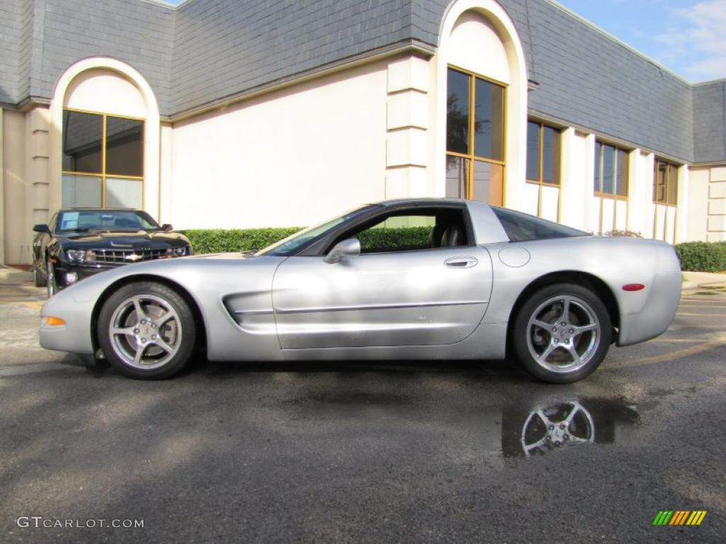 2004 Corvette Coupe - Machine Silver Metallic / Black photo #4