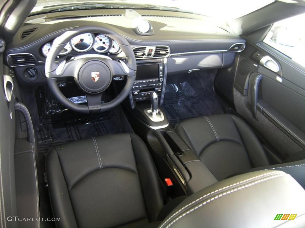 Black Interior 2011 Porsche 911 Carrera 4S Cabriolet Photo #40753655