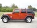 2009 Sunburst Orange Pearl Jeep Wrangler Unlimited X 4x4  photo #1