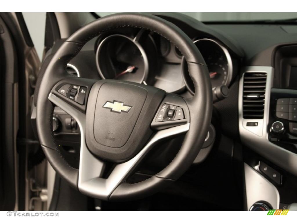 2011 Chevrolet Cruze LT Jet Black Steering Wheel Photo #40754711