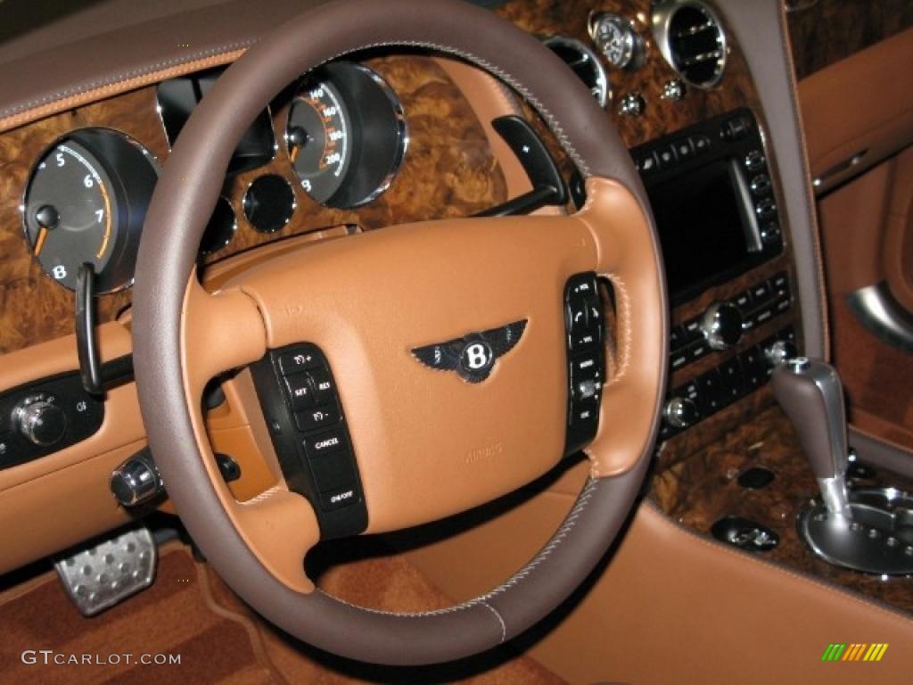 2010 Bentley Continental Flying Spur Standard Continental Flying Spur Model Cognac/Burnt Oak Steering Wheel Photo #40759155