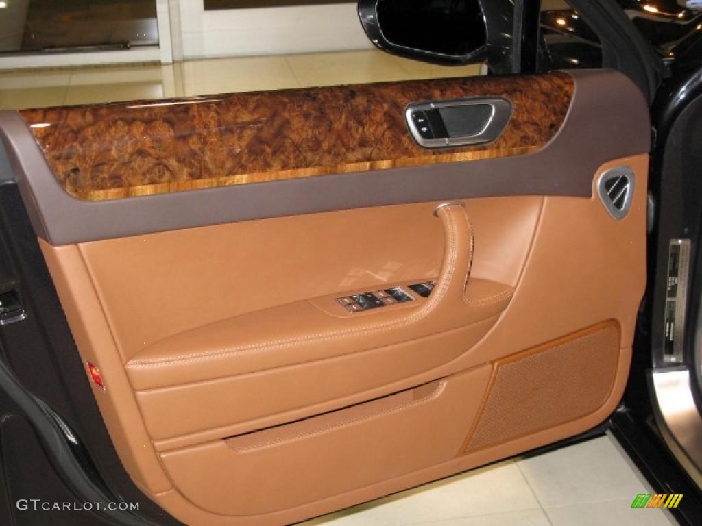 2010 Bentley Continental Flying Spur Standard Continental Flying Spur Model Cognac/Burnt Oak Door Panel Photo #40759355