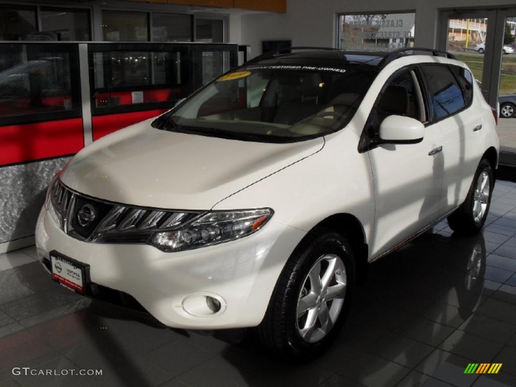 2009 Murano SL AWD - Glacier Pearl / Beige photo #1