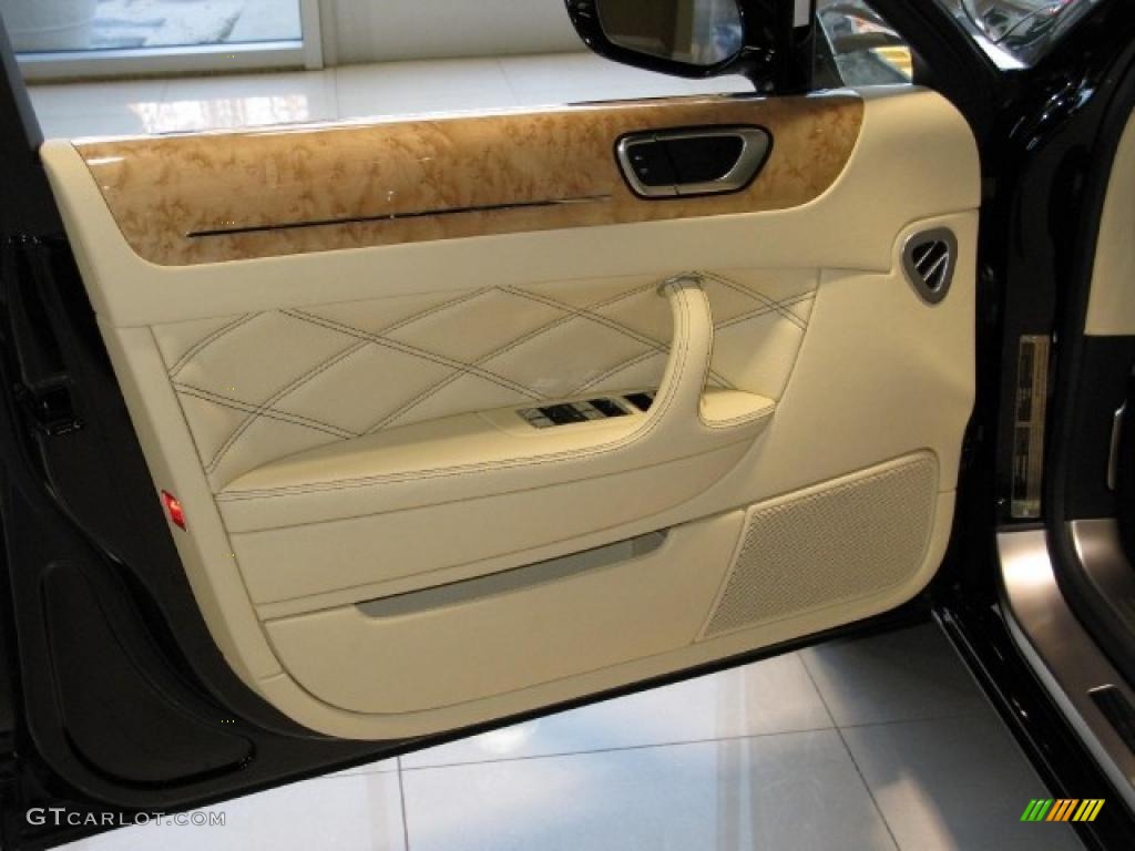 2011 Bentley Continental Flying Spur Speed Magnolia/Beluga Door Panel Photo #40759823