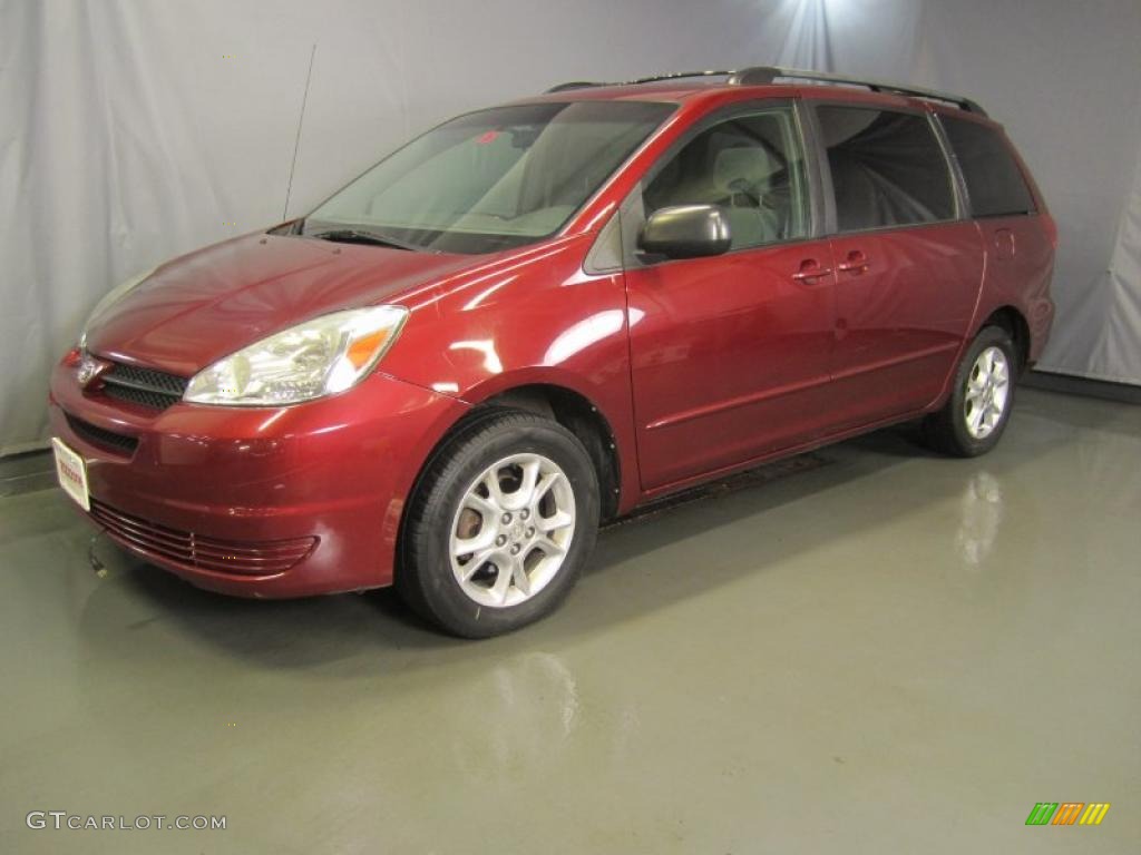 2004 Sienna LE AWD - Salsa Red Pearl / Stone Gray photo #1