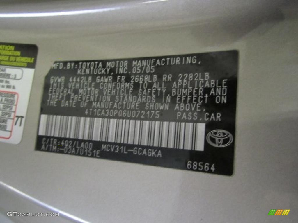 2006 Solara Color Code 4Q2 for Desert Sand Mica Photo #40763371
