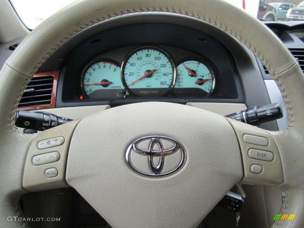 2006 Toyota Solara SLE V6 Coupe Ivory Steering Wheel Photo #40763595