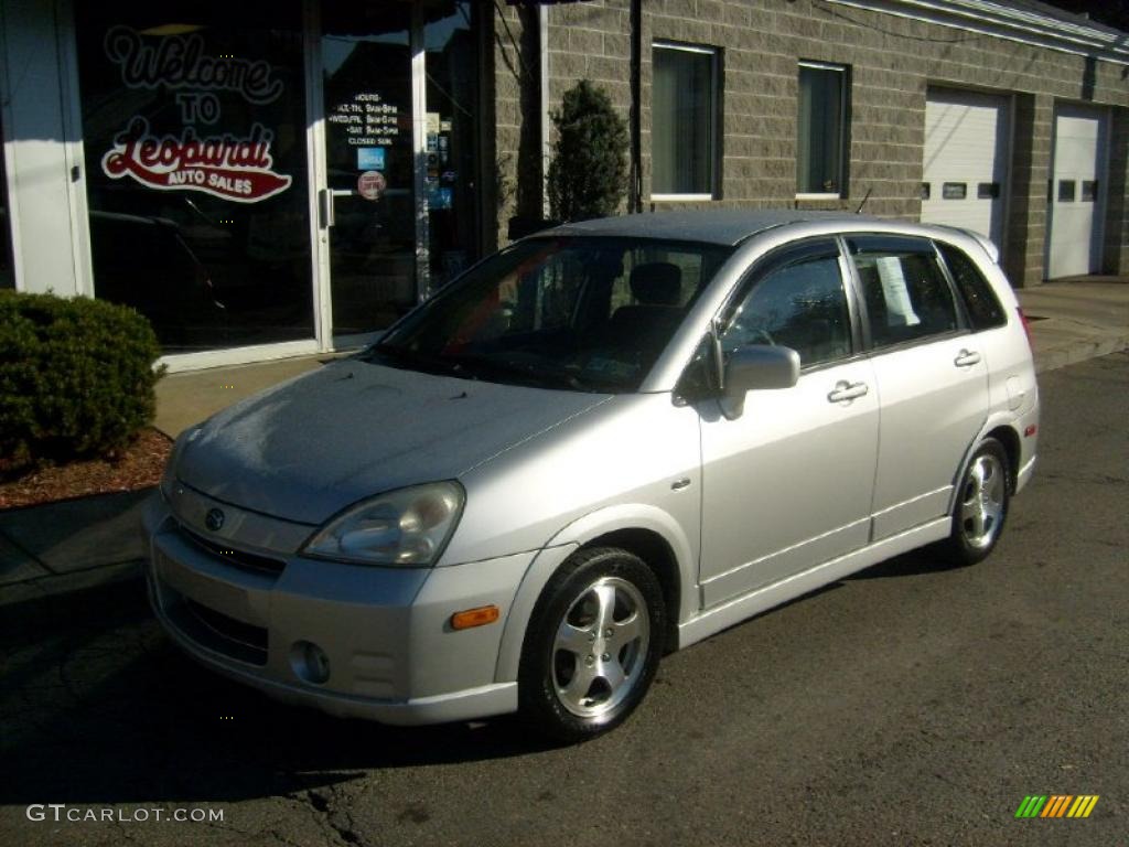 2004 Aerio SX Sport Wagon - Silky Silver Metallic / Black photo #1