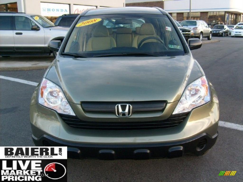 2008 CR-V LX 4WD - Green Tea Metallic / Ivory photo #2