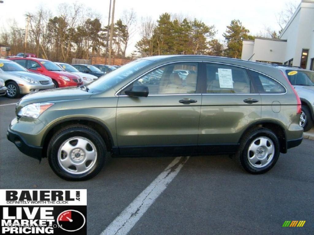 2008 CR-V LX 4WD - Green Tea Metallic / Ivory photo #4