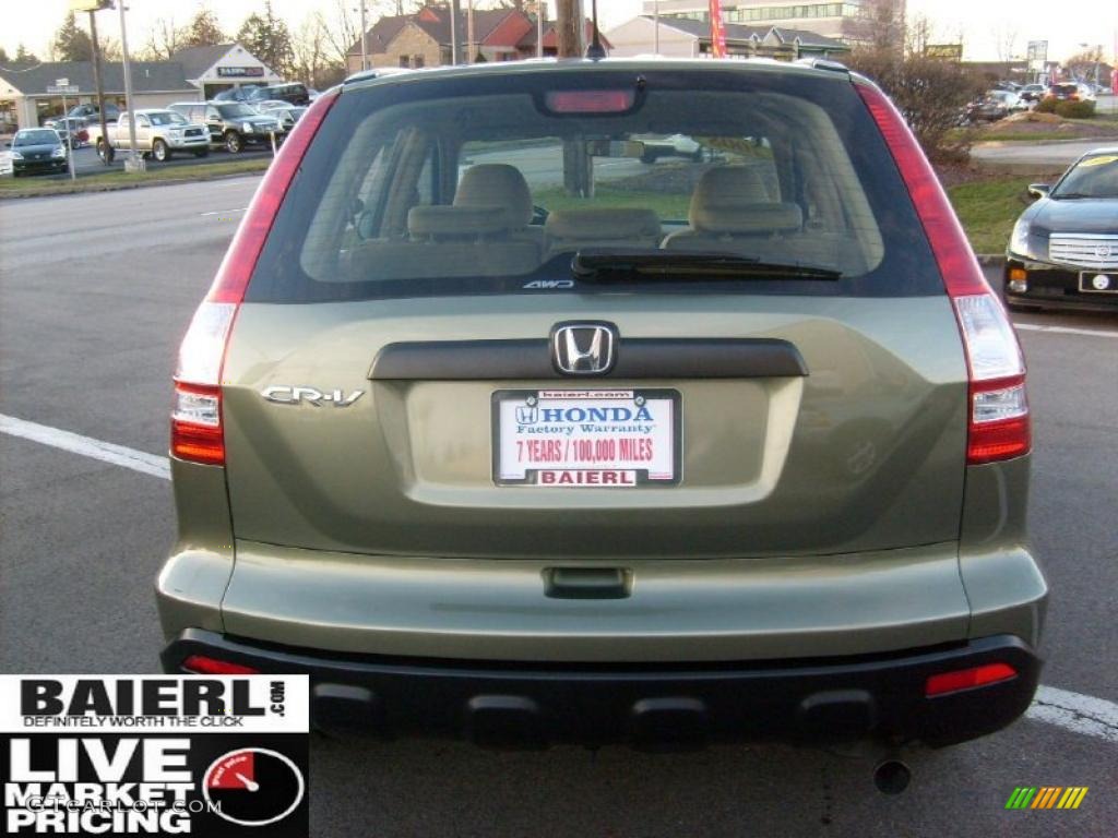 2008 CR-V LX 4WD - Green Tea Metallic / Ivory photo #6