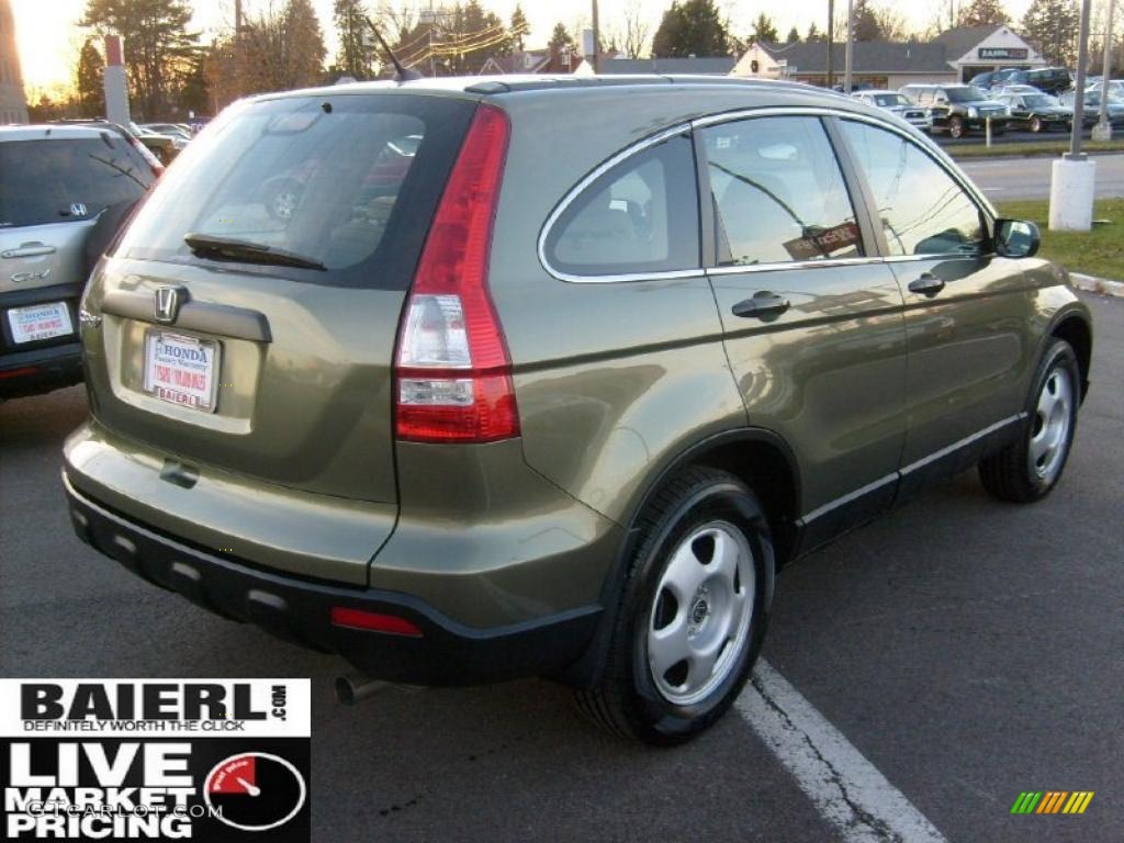 2008 CR-V LX 4WD - Green Tea Metallic / Ivory photo #7
