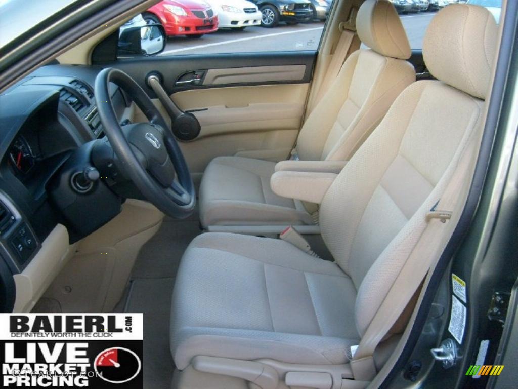 2008 CR-V LX 4WD - Green Tea Metallic / Ivory photo #10