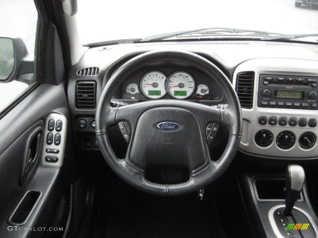 2006 Ford Escape Limited Ebony Black Steering Wheel Photo #40765163