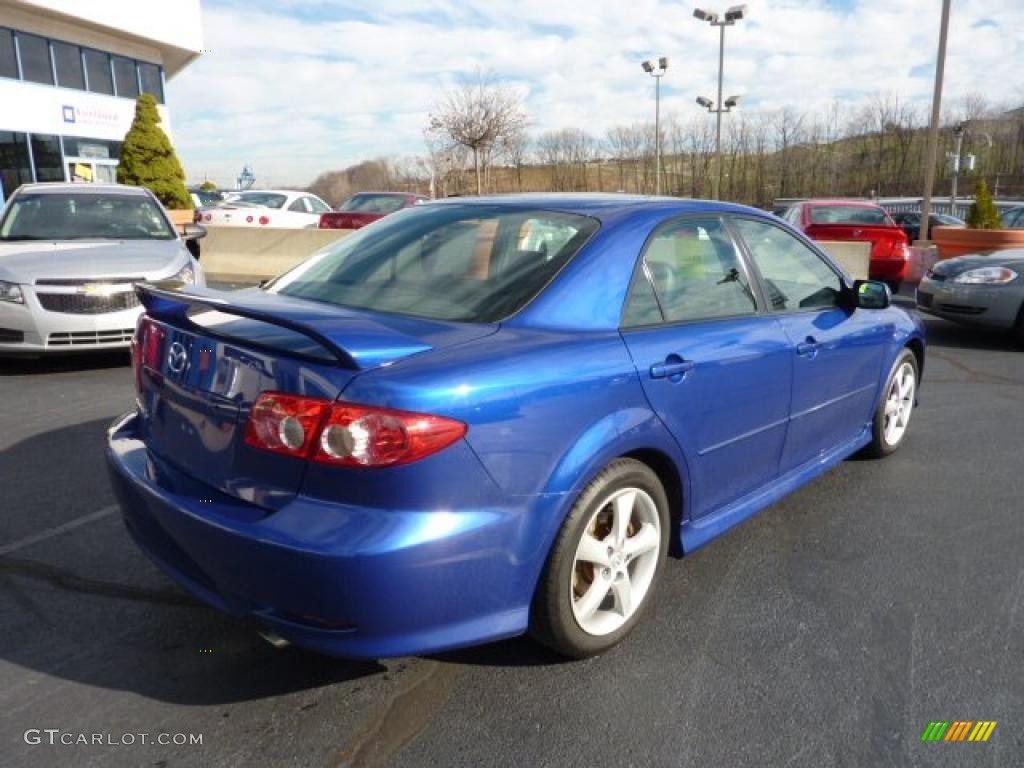2003 MAZDA6 i Sedan - Sonic Blue Pearl / Black photo #3