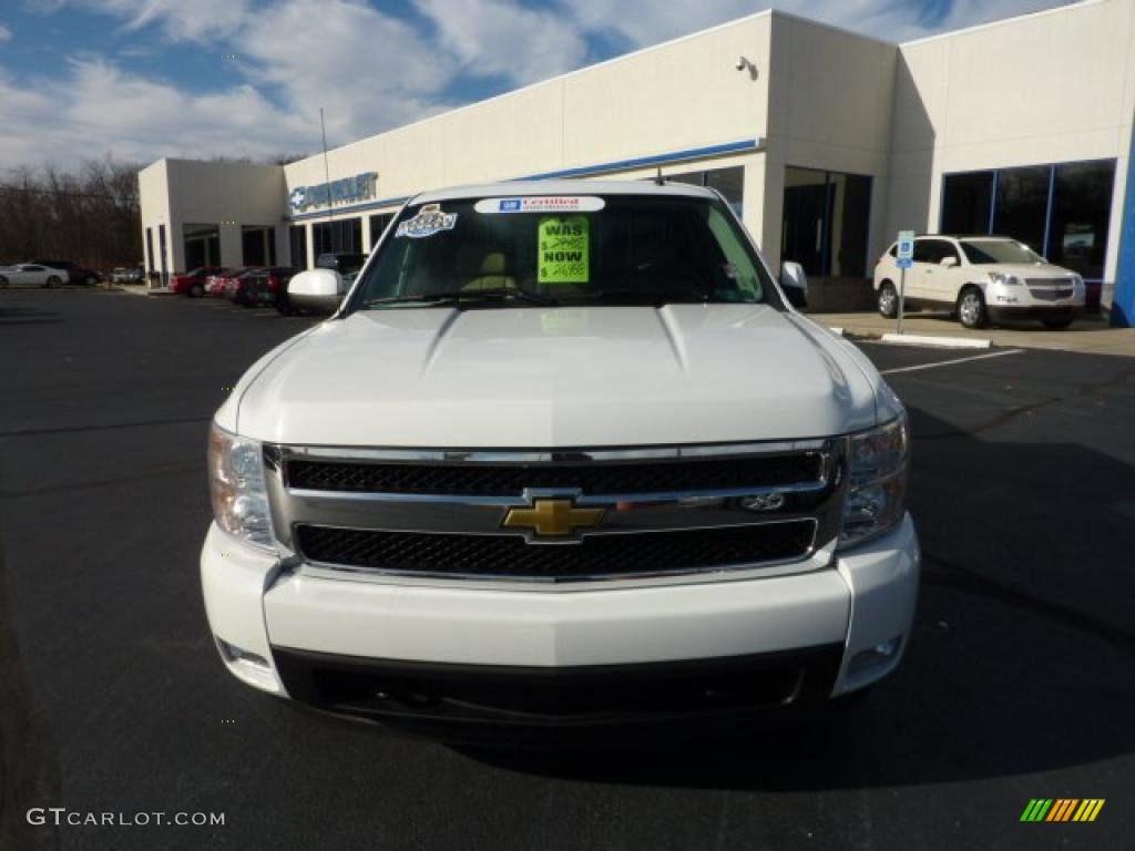 2008 Silverado 1500 LTZ Extended Cab 4x4 - Summit White / Light Cashmere/Ebony Accents photo #11