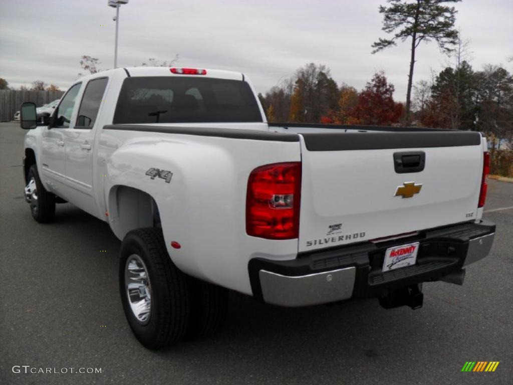 Summit White 2011 Chevrolet Silverado 3500HD LTZ Crew Cab 4x4 Dually Exterior Photo #40770147