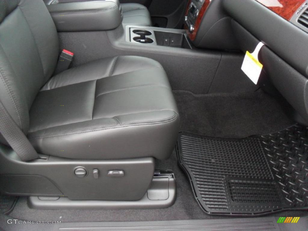 Ebony Interior 2011 Chevrolet Silverado 3500HD LTZ Crew Cab 4x4 Dually Photo #40770411