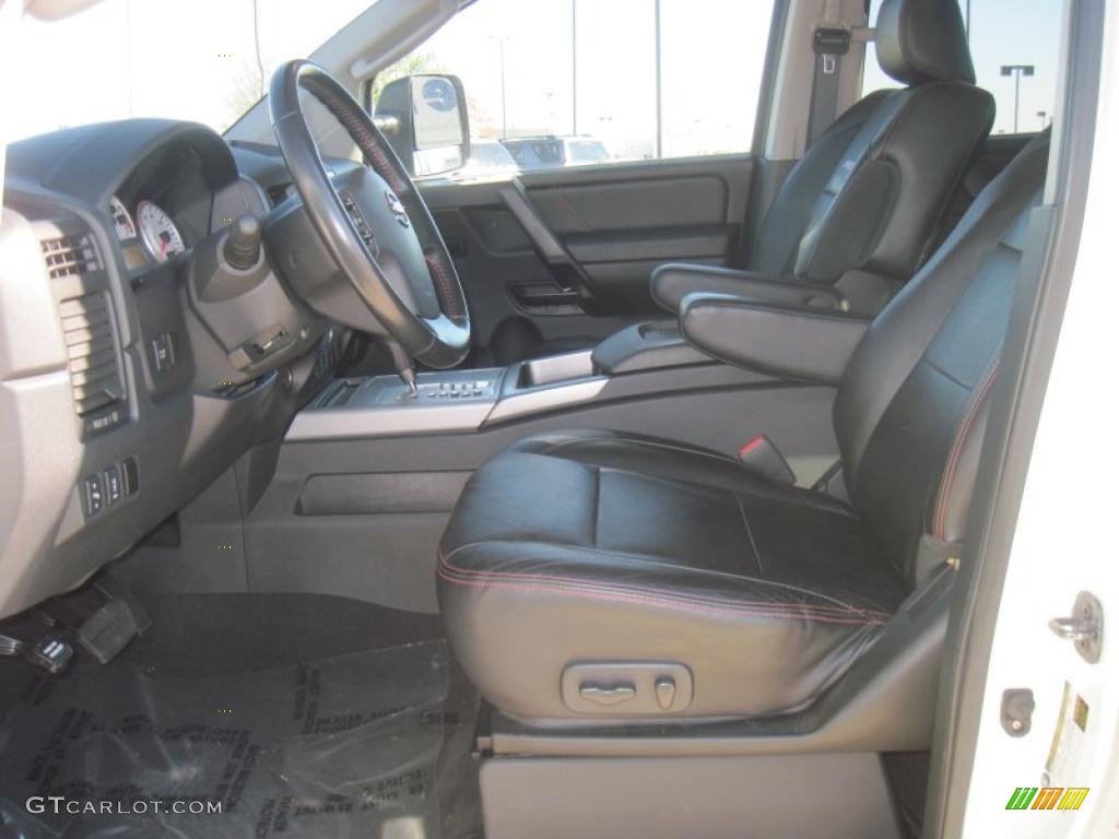 Charcoal Interior 2008 Nissan Titan Pro-4X Crew Cab 4x4 Photo #40771483