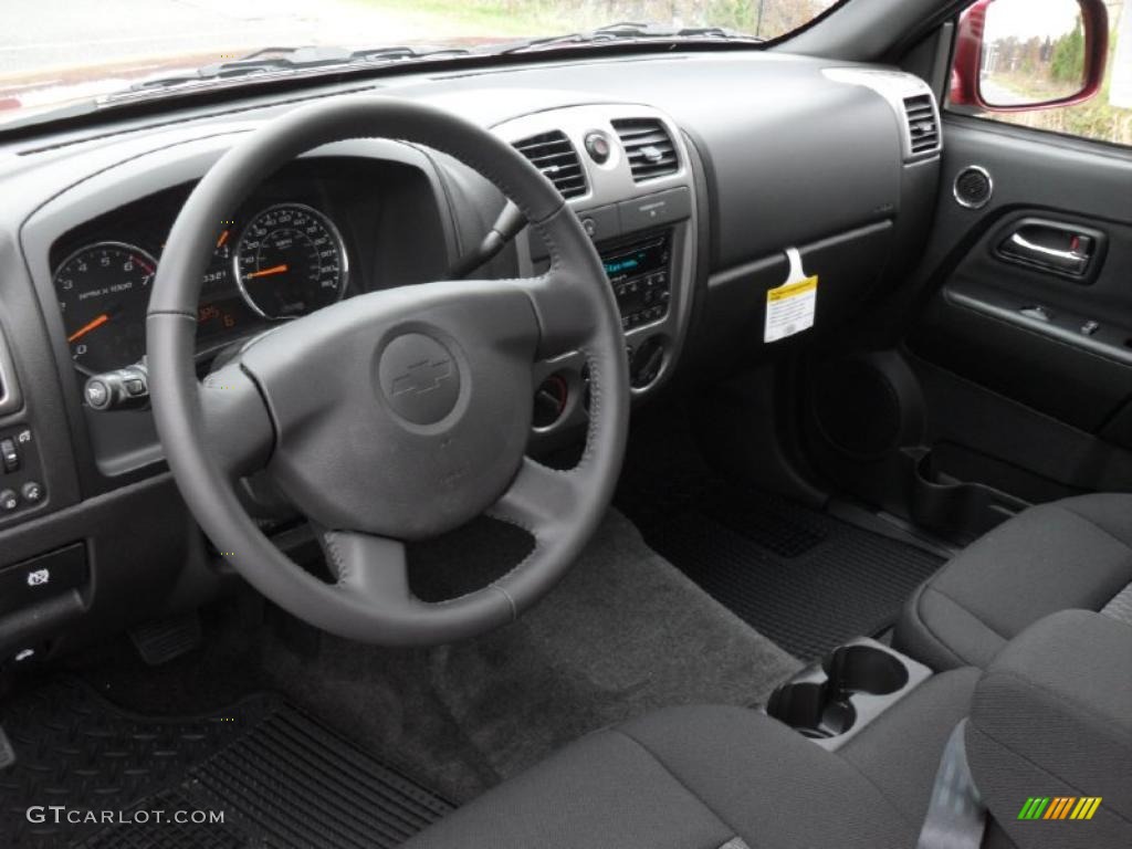 Ebony Interior 2011 Chevrolet Colorado LT Crew Cab Photo #40773187